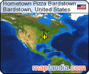 Hometown Pizza Bardstown satellite map