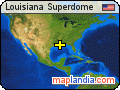 Louisiana Superdome satellite map