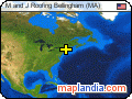 M and J Roofing Bellingham (MA) satellite map