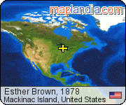 Esther Brown, 1878 satellite map