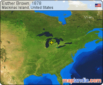 Esther Brown, 1878 satellite map