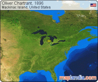 Oliver Chartrant, 1896 satellite map