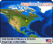 Auto Accident Attorney in Detroit & satellite map