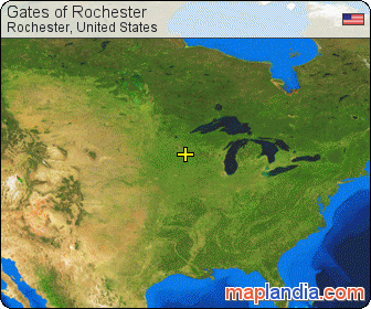 Gates of Rochester satellite map