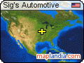 Sig's Automotive satellite map