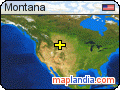 Montana satellite map