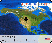 Montana satellite map