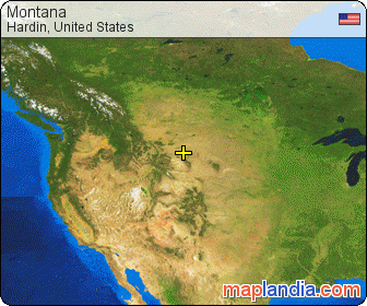 Montana satellite map