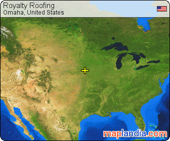 Royalty Roofing satellite map