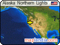 Alaska Northern Lights satellite map