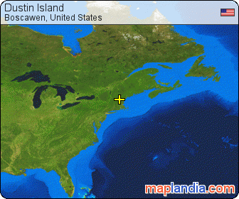 Dustin Island satellite map