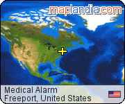 Medical Alarm satellite map