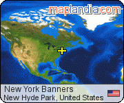 New York Banners satellite map