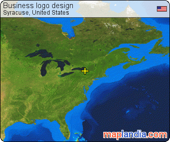 Business logo design satellite map