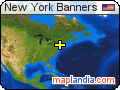 New York Banners satellite map
