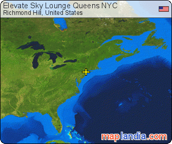 Elevate Sky Lounge Queens NYC satellite map