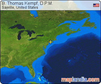 B. Thomas Kempf, D.P.M. satellite map