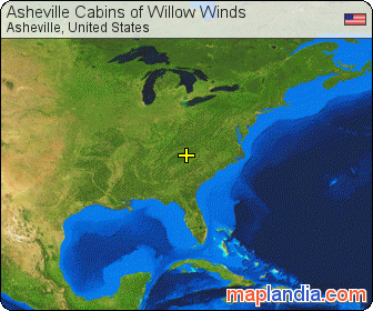 Asheville Cabins of Willow Winds satellite map