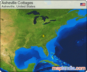 Asheville Cottages satellite map