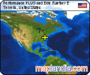 Performance PLUS and Edie Raether E satellite map