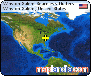 Winston Salem Seamless Gutters satellite map