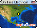 On Time Electrical satellite map