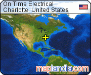 On Time Electrical satellite map