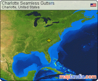 Charlotte Seamless Gutters satellite map