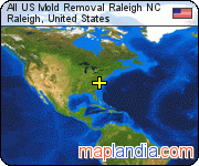 All US Mold Removal Raleigh NC satellite map