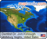 Dentist Dr. Jon Kirlough satellite map