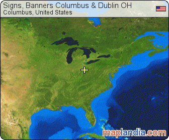 Signs, Banners Columbus & Dublin OH satellite map