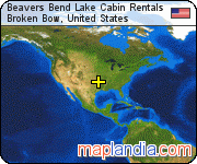 Beavers Bend Lake Cabin Rentals satellite map