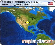 Hampton Inn Oklahoma City-I-40 E. satellite map