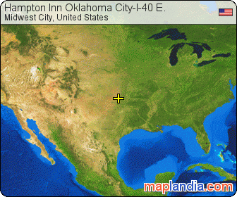 Hampton Inn Oklahoma City-I-40 E. satellite map