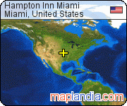 Hampton Inn Miami satellite map