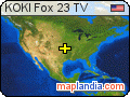 KOKI Fox 23 TV satellite map