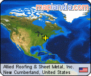 Allied Roofing & Sheet Metal, Inc. satellite map