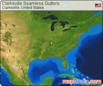 Clarksville Seamless Gutters satellite map