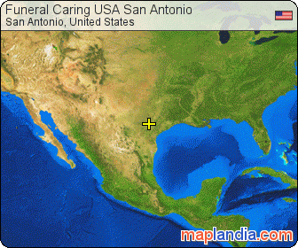 Funeral Caring USA San Antonio satellite map