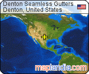 Denton Seamless Gutters satellite map