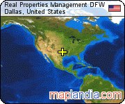 Real Properties Management DFW satellite map