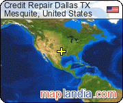 Credit Repair Dallas TX satellite map