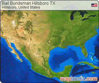 Bail Bondsman Hillsboro TX satellite map