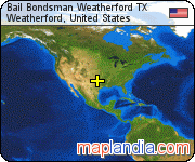 Bail Bondsman Weatherford TX satellite map