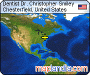 Dentist Dr. Christopher Smiley satellite map