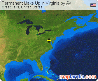 Permanent Make Up in Virginia by AV satellite map