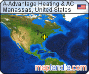 A-Advantage Heating & AC satellite map