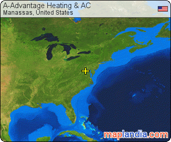 A-Advantage Heating & AC satellite map