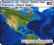 Dentist in VA - Harper Dental Care satellite map