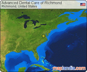 Advanced Dental Care of Richmond satellite map